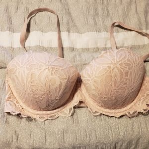 Lace pink bra